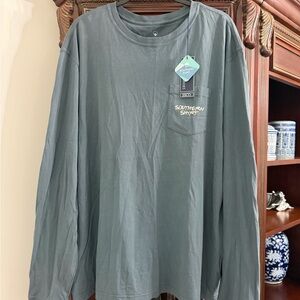 The Southern Shirt Company Long-Sleeve Pocket Tee - Slate